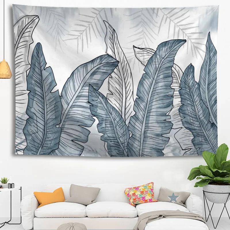Custom High Quality Palm Leaf Hanging Tapestry Home Party Decoration Tapestries Photo Background Cloth Table Cloth Wall Tapes