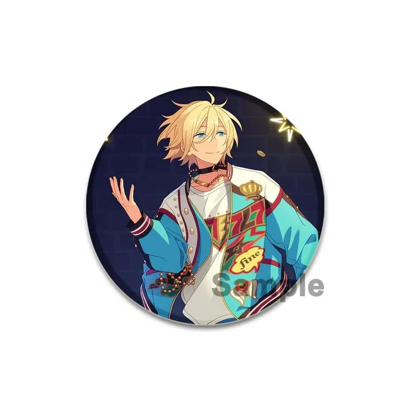 32/44/58mm Ensemble Stars Idol Round Brooch Cartoon Cosplay Badge Icons Lapel Pins for Backpack Gifts Eichi Tenshouin