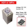 1 Pc H3Y-4 Small Time Delay Relay DC12 24V 14Pin Electricity Delay Type Power-on Delay Rotary Knob 1S/5S/10S/30S/60S/5M/10M/30M Relays 5