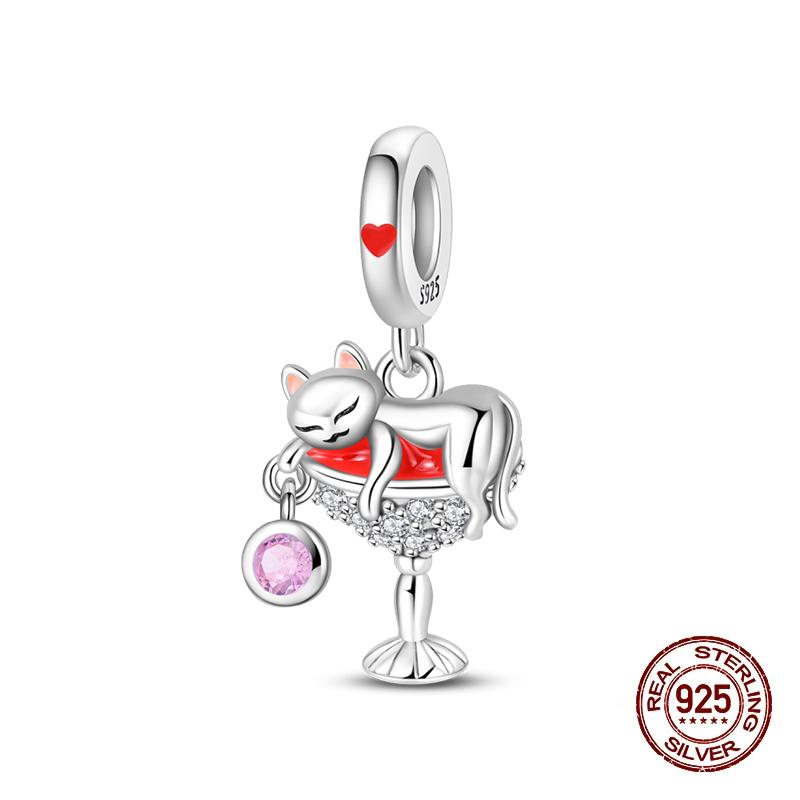 Wine Bottle Charms Copper Rum Brandy Whiskey Tequila Beads Fit 3Mm Original Bracelets Diy Jewelry Birthday Gift