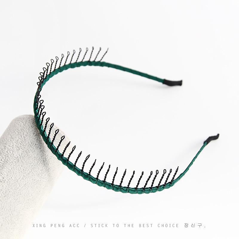 Korean Long-toothed Non-slip Headband with Comb Headdress Simple Headband with Teeth Hairpin Makeup Face Wash Headband