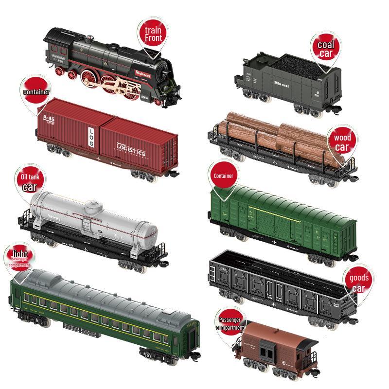 Boy's Green Retro Steam Train EMU Model - Cross-Border Remote Control Educational Toy