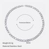 European and American Fashion Niche Design Stainless Steel Necklace Popular Real Gold Electroplated Cuban Chain Women's Necklace