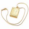 Bible Book Locket Charm Pendant for Jewelry Making Holy-Bible Pendant Cross Picture Box Frame Charm DIY Necklace Jewelry