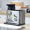 3-in-1 Keuken Roestvrij Staal Servies Zeepdispenser, Spons Houder, Spoelbak Organizer Afdruiprek, Geschikt Voor Keuken Spoelbakken