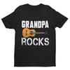 T-shirt Drôle 'Grandpa Rocks' Guitare Acoustique Cadeau Original Grand-père Musique
