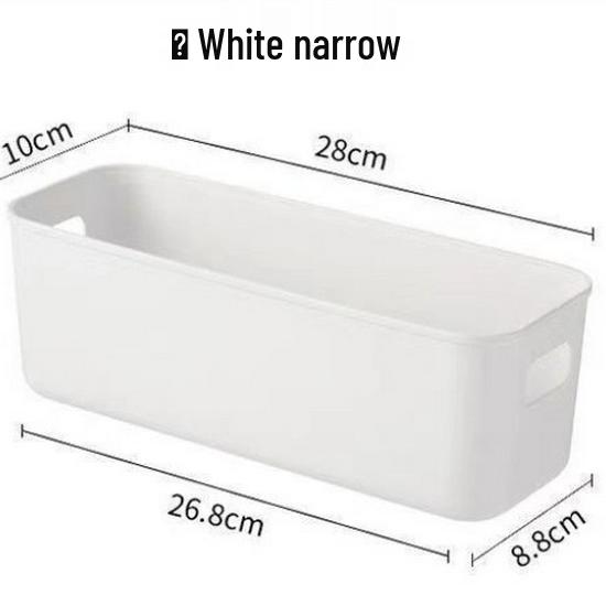 

Корзина для хранения мелких предметов - Пластиковый органайзер для общежития или дома; Идеально подходит для игрушек, фруктов, приправ и многого другого White