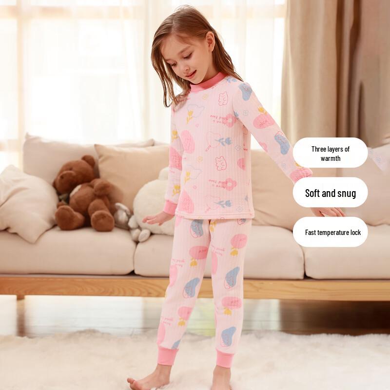 DEESHA Girls' Padded Thermal Underwear Set