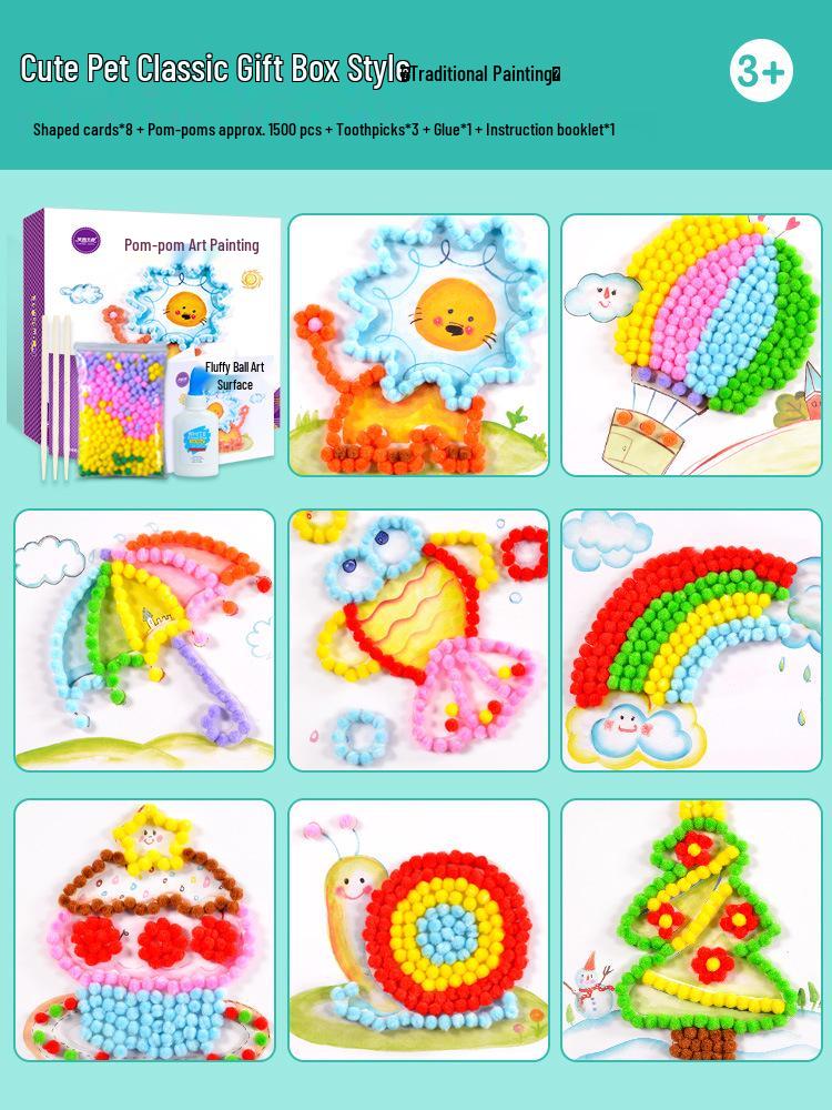 Hibiscus Angel 3D Sticker Diamond Painting Kit for Kids - DIY Craft Supplies & Educational Toddler Activity