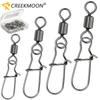 50pcs/box Heavy-Duty Ball Bearing Fishing Swivels Snaps with 8-Shaped Swivel Rings Stainless Steel for Saltwater Lure Connector 260319