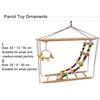 Beaded Bell Swing Double Climbing Ladder Stand Parrot Birds Toy Hanging Decor