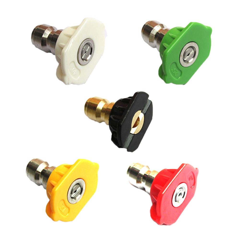 5/6pcs Quick Connector Car Washing Nozzles Metal Jet Lance Nozzle High Pressure Washer Spray Nozzle 0 15 25 40 Degree Water Jet