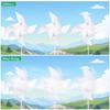 OUNONA Windmill Kit, Set of 12, DIY Coloring Book, Handmade Windmills, Educational Paper, 39x39x9 Inches, Promotes Children's Education and Creativity
