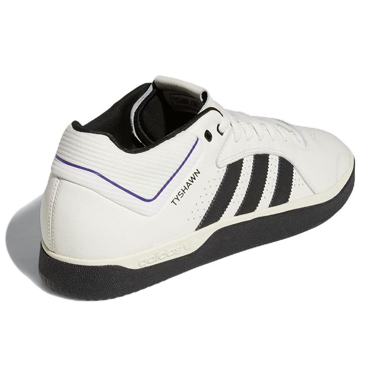Adidas Tyshawn White Black Herren-Sneakers Cloud-White Core-Black Collegiate-Purple GY6950