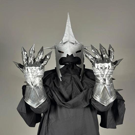 Nazgul Costume Halloween Outfit Ringwraith Robes Rider Costume Gowns Ring Wraith Cosplay Witch King of Angmar Medieval Armor Gift