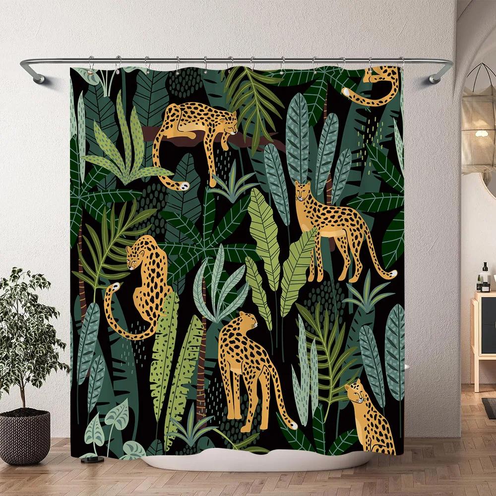 Tenda da doccia vintage a forma di fungo Foresta naturale Boho Farfalla Pianta Floreale Poliestere Tende da doccia Decorazione per il bagno Con ganci