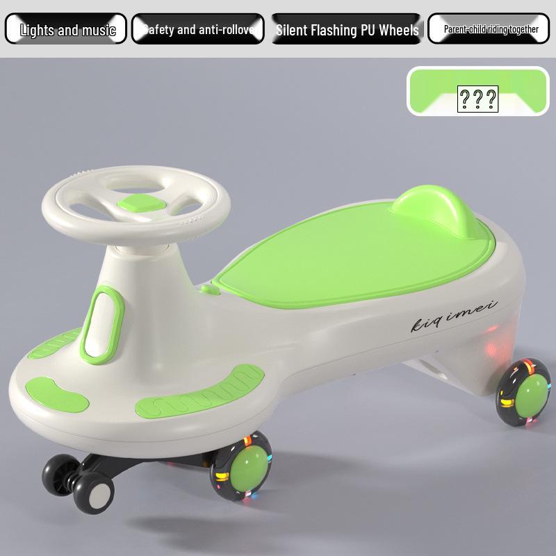 

Машинка-качалка с защитой от опрокидывания для детей 1-3 лет, подходит для взрослых, универсальные колеса, подходит для мальчиков и девочек