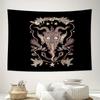 Dunkle Fantasy Wandteppich Waldhexe Wandbehang Gotische Heimdeko Zimmer Ästhetik Landschaftskunst Natur Mystisch Okkult Wandkunst