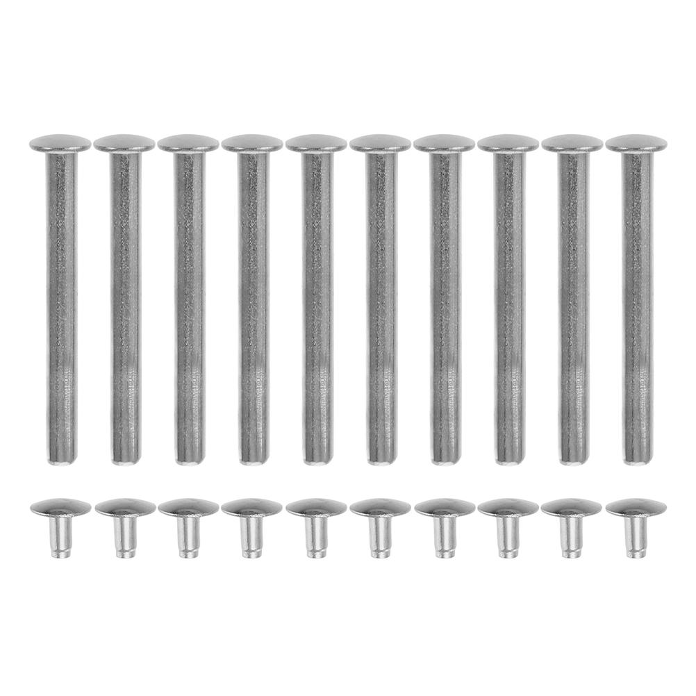 10 Sets Fan Shaft Handheld Metal Rivet Nut Nuts Repair Kit Binding Post Screws Socket Cap Nail