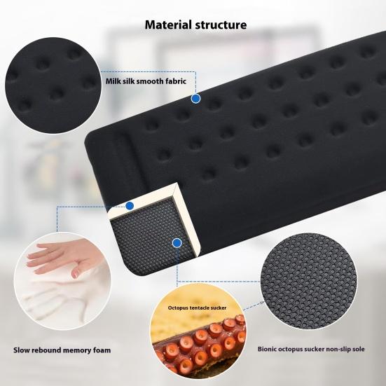 2Pcs L-Shaped Desk Elbow Pad Ergonomic Memory Foam Elbow Support Padding with Non-Slip Base Pain