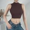 Ärmelloses Crop-Top im europäischen und amerikanischen Stil für Damen mit schmaler Passform und hoher Taille