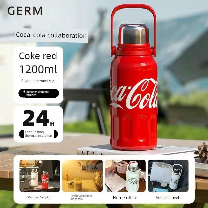 Ge Qi Germ Coca-Cola Large Capacity Vacuum Cup Infant Water Cup Girl 2023 New Stainless Steel Kettle