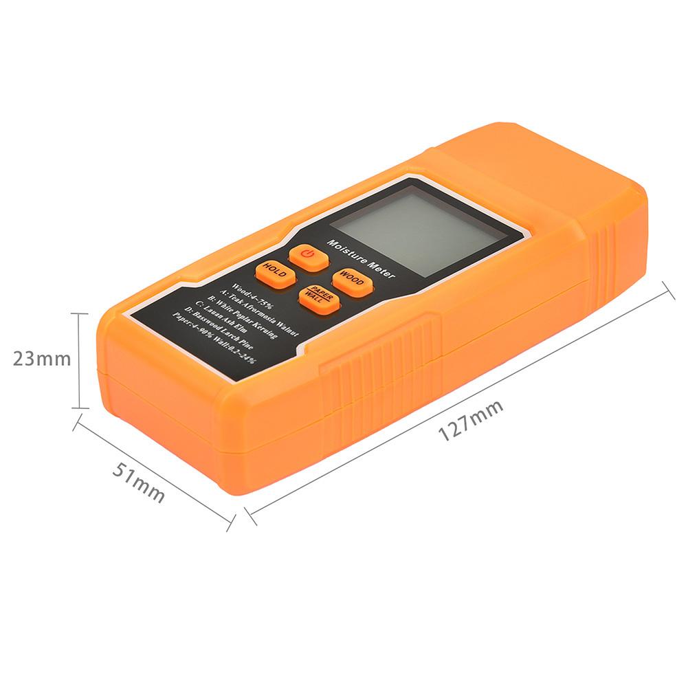 Two Pins Wood Moisture Meter with Temperature Display Digital Wall Hygrometer Tree Moisture Tester for Lumber Concrete Building
