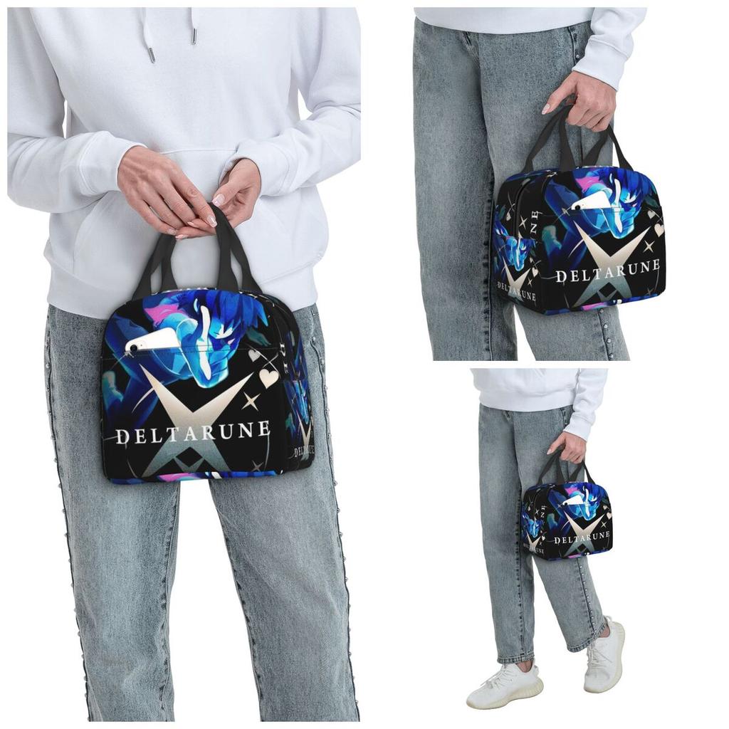 Deltarune Insulated Lunch Bag for Women Office Cooler Thermal Food Box Tote Portable Lunch Boxes Container
