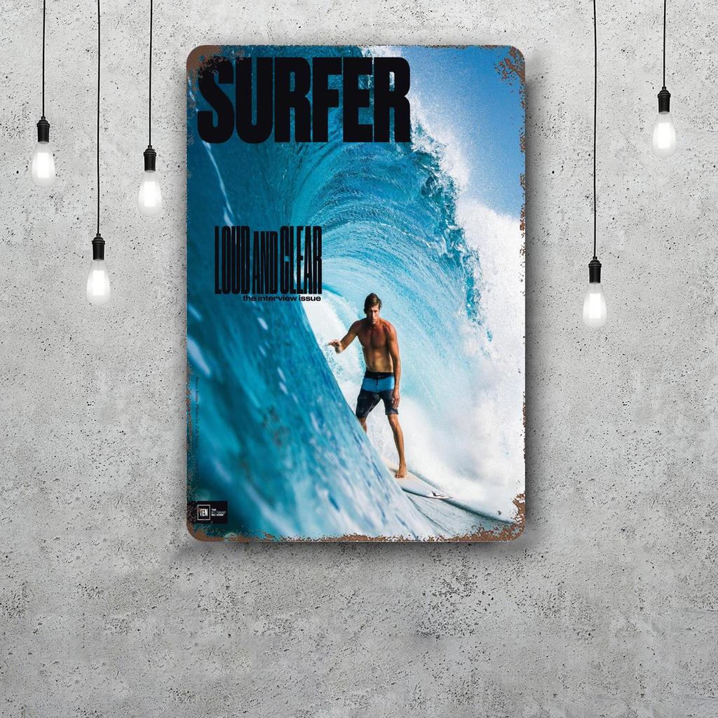 surfing Vintage Metal Tin Signs Posters Decor Retro Metal Plaque Wall Art Decor for Garage Bar