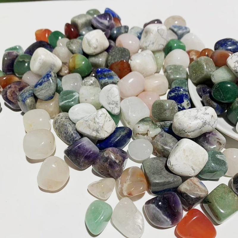 Fish Tank and Flower Pot Decoration Exquisite Colorful Rolling Stone Graceful Natural Crystal Crystal Gravel