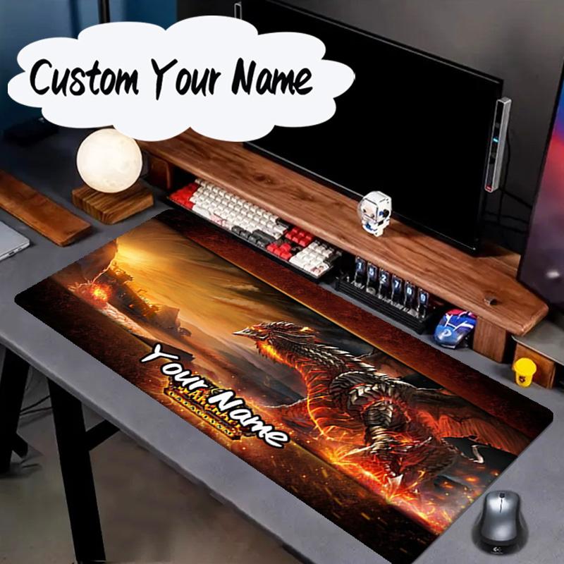Custom Name Mouse pad World Of Dragon Battle Warcraft Mouse pad, Gaming Mouse Pad, keyboard pad, Desk Decor for computer notebook Fan Birthday Gift