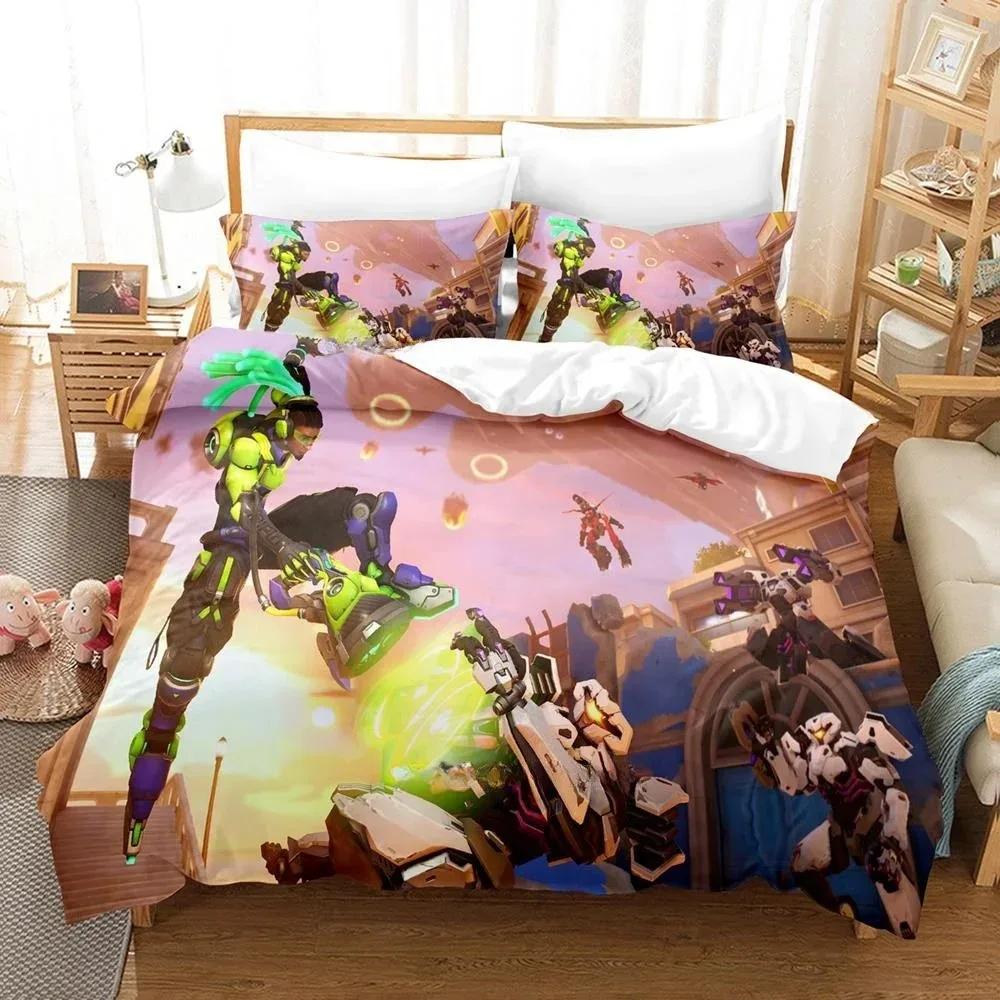 3D Printing Game Overwatch 2 Invasion Bedding Set Single Twin Full Queen King Size Bed Set Adult Kid Bedroom Duvet Cover Sets