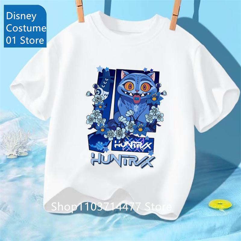 

Хип-хоп K-pop Истребители демонов Футболка мальчик девочки Смешные Руми Зои Мира Футболки Мультяшные Корейские Ульззанг Подростковые Детские Футболки с круглым вырезом 130