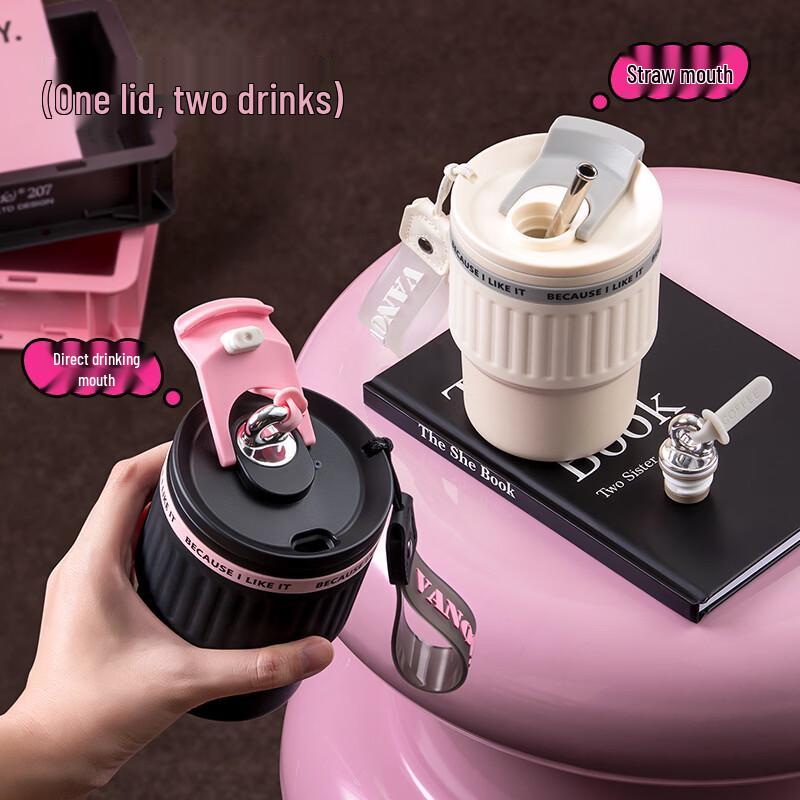 Vanow 316 Stainless Steel Insulated Coffee Tumbler with Straw