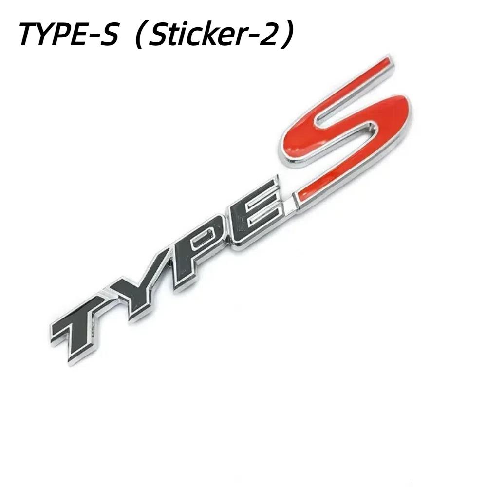 

3D Металл Логотип Type-S Тип-R Гоночная Эмблема Буквы Автомобильная Передняя Решетка Задняя Крышка Багажника Значок Наклейка Аксессуары TYPE-S(Sticker-2）