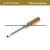 Crystal Color No. 22 Transparent Handle 6-in-1 Magnetic Screwdriver, 4" Black Head, Phillips & Flathead