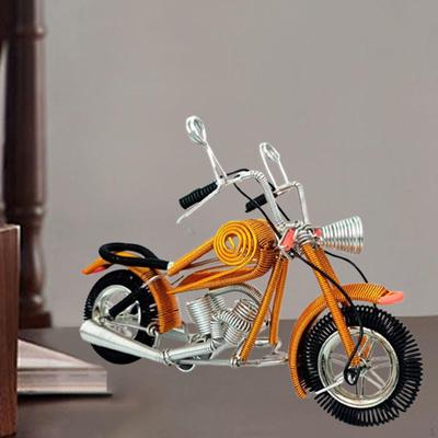 Modello Motocicletta Statua da Scrivania Decorazione per la Casa Figurina Scultura Artistica in Alluminio per