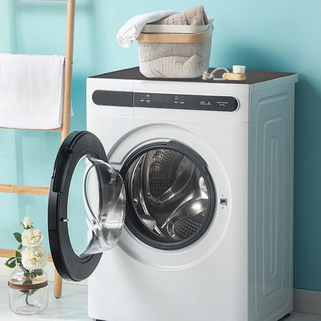 Washer Dryer Top Protector Mat Anti Slip Silicone Scratch Proof Waterproofing Top Cover Pad for Laundry Room