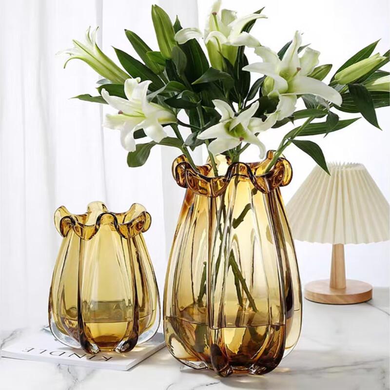 Modern Light Luxury Flower Glass Hydroponic Vase Ornament