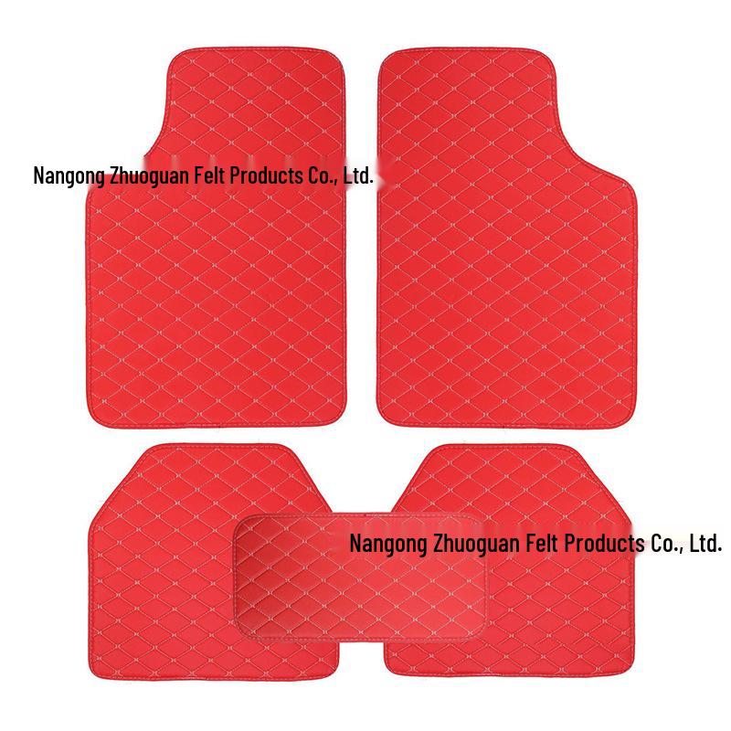PVC Leather Quilted Car Floor Mats for Right-Hand Drive Vehicles