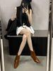 Mode Spitzschuh Damen Stiefeletten 2024 Neuheiten Schwarz Beige Khaki Dünne Hohe Absätze Party Pumps Schuhe Frau Größe 35-40 Kurze Stiefel