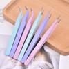 Stainless Steel Tape Sticker Tool Journal Accessorise Macaron Color Tweezers Nipper Nail Tweezers