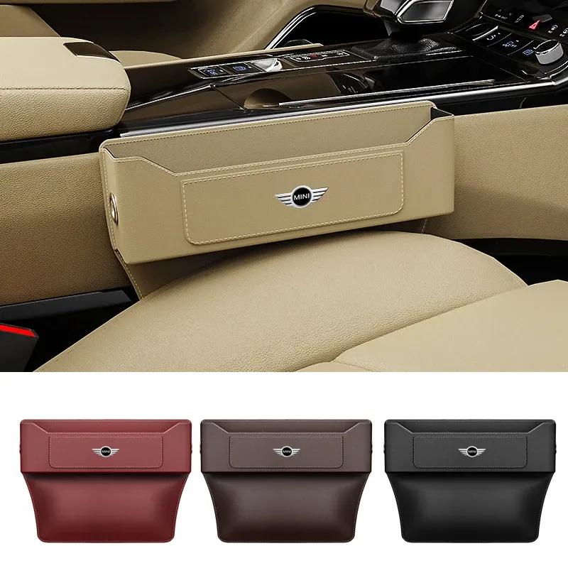 Car Seat Gap Pocket Storage Box Phone Holder Accessories For MINI Cooper JCW Countryman Clubman Cabrio Paceman Coupe Roadster