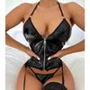 Lingerie Sexy Underwear For Woman PU Leather Exotic Dress Babydoll Lenceria Sexi Costumes Sex Clubwear Sleepwear
