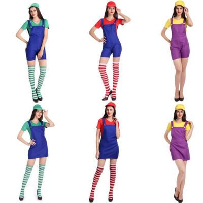 Halloween Super Marie Plumber Game Suit, Mario Arion Game Uniform Costume