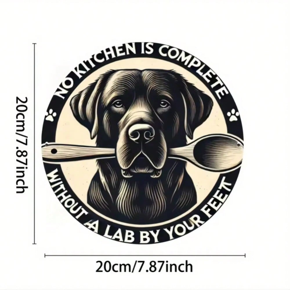NostalgicDogArt Vintage Black Lab Waterproof Wall Decor for Homes, Patios & Pet Shops, Timeless Pet Art