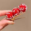 Hairpin Imitation Sugar Calabash Design Hair Clip Stable Clamping Force Side Bang Hair Pin Holiday Hair