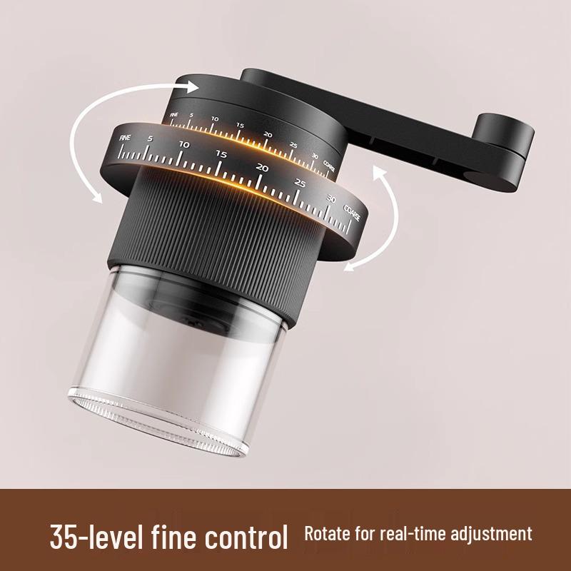 Manual Hand-Crank Coffee Bean Grinder for Home and Outdoor Use