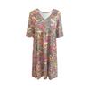 New Summer Boho Dress for Women, V Neck Floral Print Casual Beach Dress, European American Style