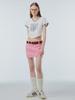 Instant Punk Terry Slit Mini Skirt - Pink
